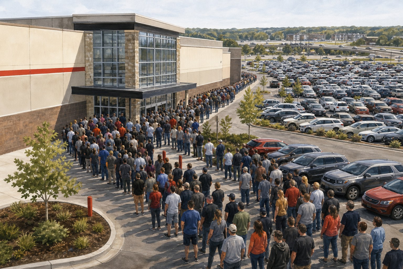 Otsego Costco opens with massive crowd